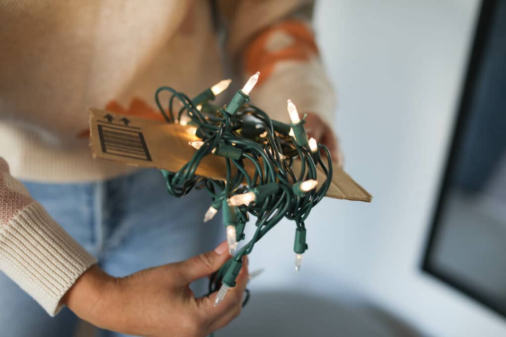 Go_Clean-November-2022-75-1 - House Work christmas lights wrapped around cardboard