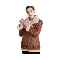 LY VAREY LIN Women’s Faux Shearing Moto Jacket