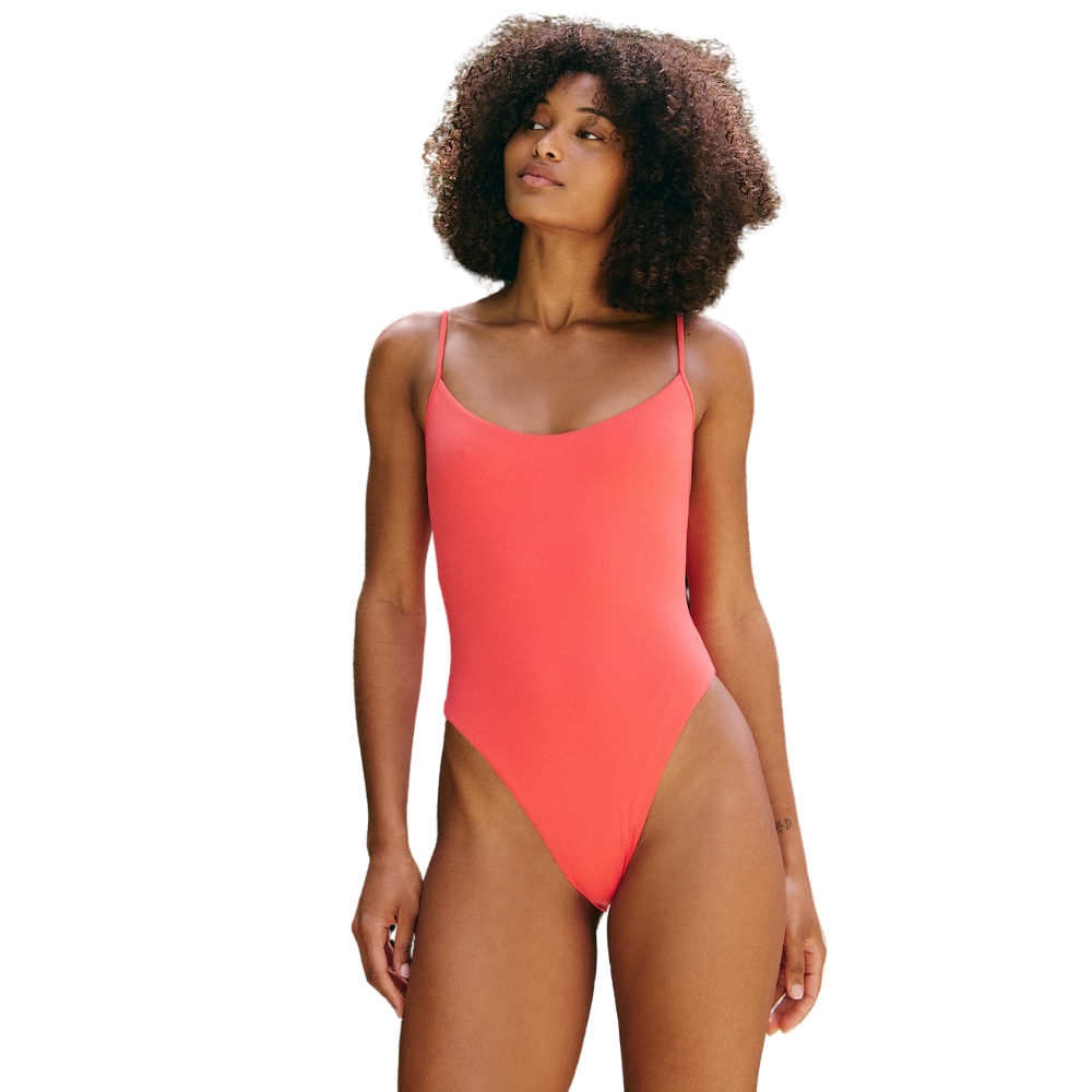 Free Poeple Toast Solid High Cut One-Piece Swimsuit