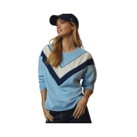 Anthropologie Maeve V-Striped Sweatshirt