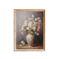 White Spring Flowers Still Life Print Floral Print