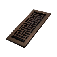 Decor Grates Oriental Floor Register, Rubbed Bronze