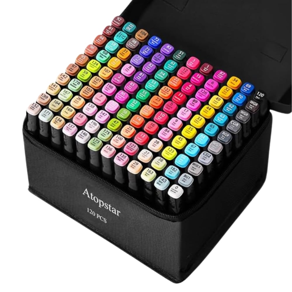 120 Colors Alcohol Markers
