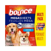 Bounce Pet Hair and Lint Guard Mega Dryer Sheets