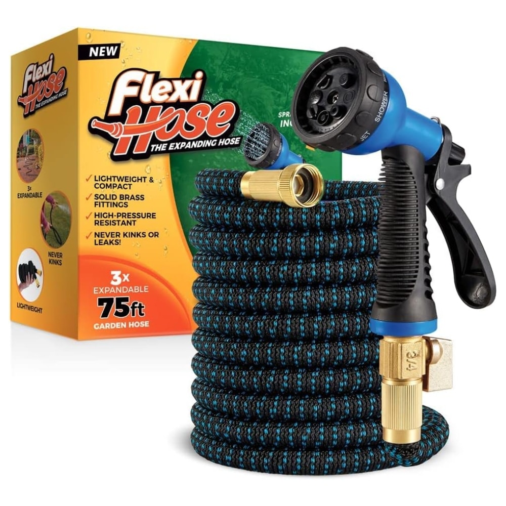 Flexi Hose with 8 Function Nozzle, 75FT