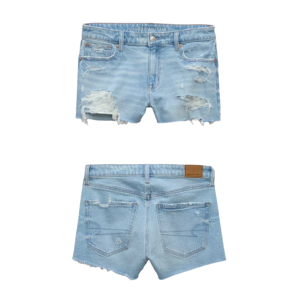 AE Stretch Ripped Denim Perfect Shortie