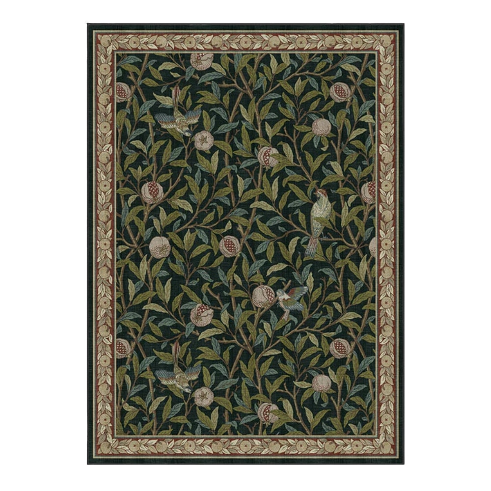 Ruggable – Bird & Pomegranate Teal Green Rug