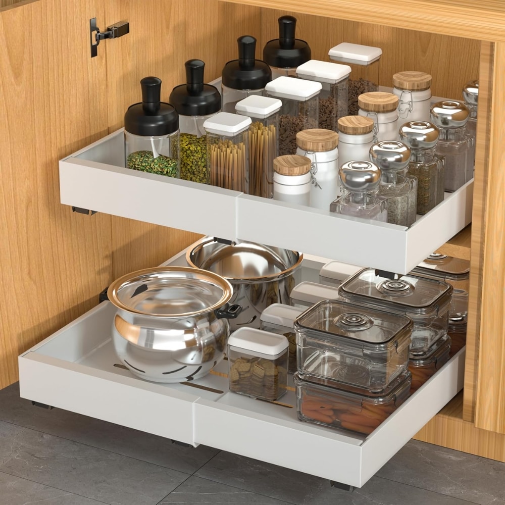 Pull out Cabinet Organizer Expandable 2 Pack