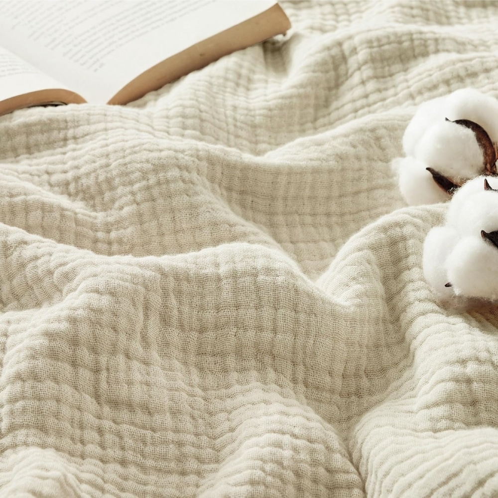 100% Cotton Muslin Throw Blanket