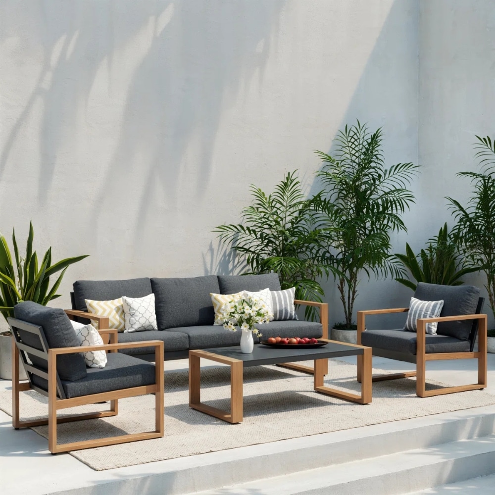 Kelly Clarkson Home Arunas 5-Person Aluminum Outdoor Conversation Set