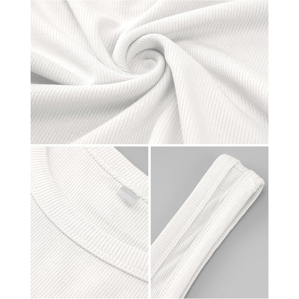 Collage of white textiles: a twisted knit fabric, a ribbed neckline seam, and a folded zippered edge.