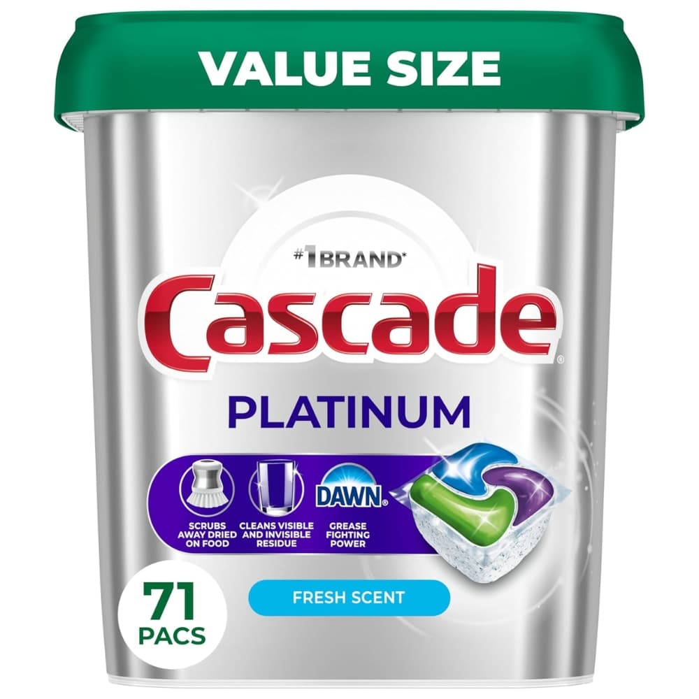 Cascade Platinum Dishwasher Pods