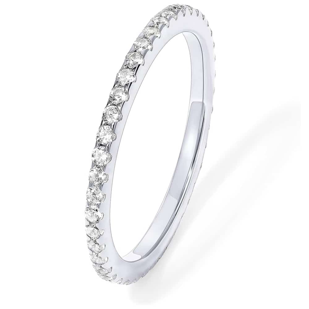 PAVOI 14K Gold Plated Eternity Ring